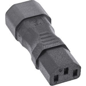 InLine® Netzadapter IEC 60320 C14 / C13, 3pol. Kaltgeräte 16723A