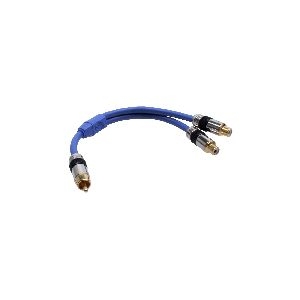 InLine 89924P InLine® Cinch-Y-Kabel, PREMIUM, 1x Cinch Stecker zu 2x Cinch Buchse, 0,25m