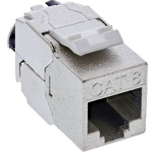 24er Bulk-Pack InLine® Keystone RJ45 Buchse Slim, SNAP-In, Cat.8.1, integr. Kab. B-76202Q