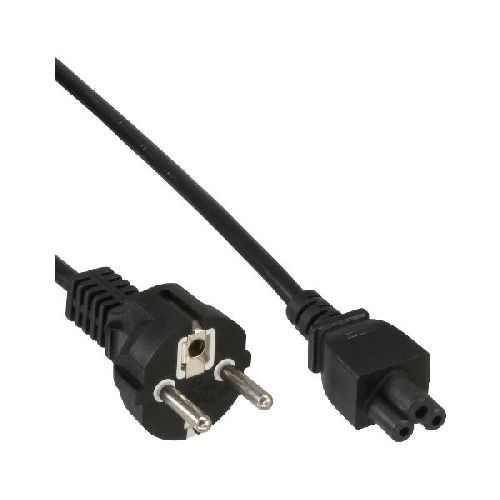 InLine® Netzkabel für Notebook, 3pol C5 Kupplung, schwarz, 0,3m 16656T