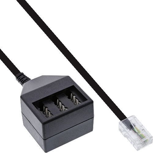 InLine® TAE Adapterkabel, RJ45 Stecker auf TAE NFN Dose, 20cm 69942