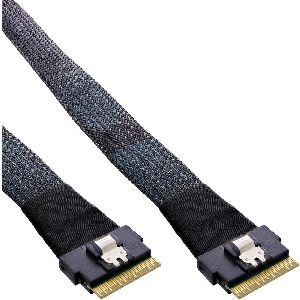InLine® Slim SAS Kabel, SFF-8654 8i zu SFF-8654 8i, 48 Gb/s, 0,5 m 27647A