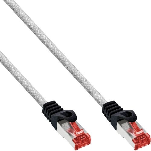 InLine® Patchkabel, S/FTP (PiMf), Cat.6, 250MHz, PVC, Kupfer, transparent, 10m 76400T