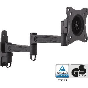 InLine® Wandhalterung, für Monitore bis 69cm (27"), max. 15kg, 2-teiliger Arm 23105D