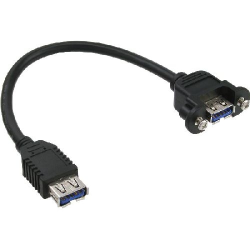 InLine® USB 3.0 Adapterkabel, Buchse A auf Einbaubuchse A, 0,20m 33445F