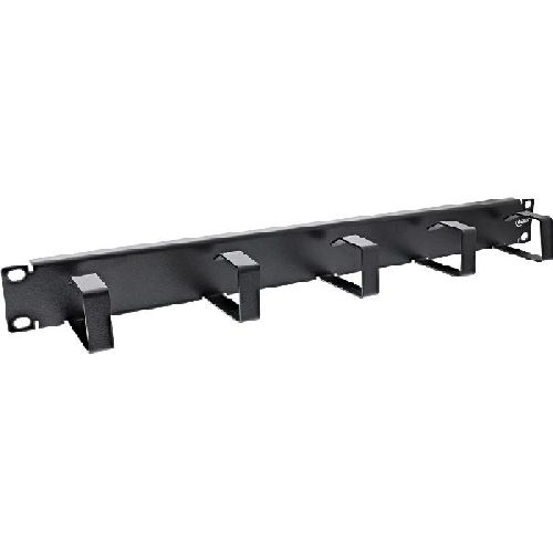 InLine® 19 Kabelführungspanel, 5 kleine Bügel, RAL9005, schwarz 19110A