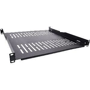 InLine® 19&quot; Fachboden, 450mm, 50kg, 1HE, RAL 9005 schwarz 19114E