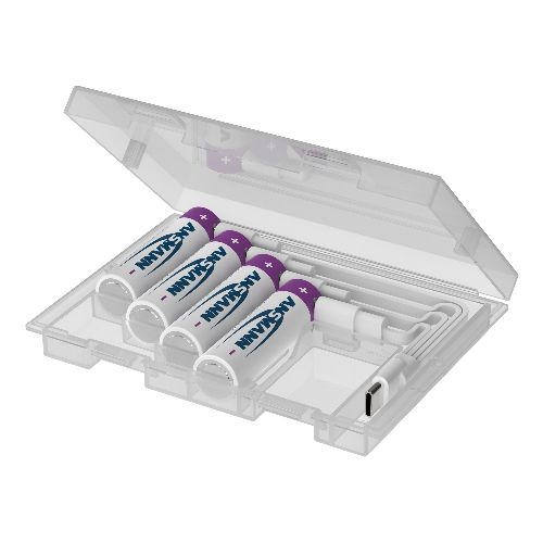 ANSMANN 1312-0044 Li-Ion Akkus Mignon AA Typ 2200 4er Pack, mit Box 01052L