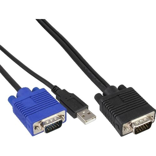 InLine® KVM Kabelsatz, USB, für 19" KVM Switch, Länge 1,8m 60667D
