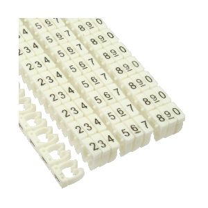 100er Pack InLine® Kabelmarkierer 6mm, Nr.0-9, weiß 59961I