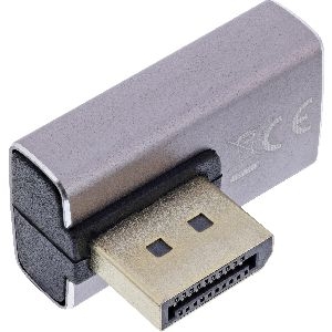 InLine® DisplayPort 1.4 Adapter, DisplayPort St/ Bu, 90° vertikal links, 8K UHD 17291I