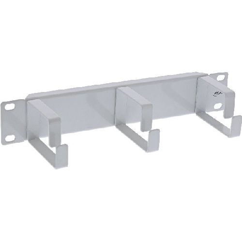 InLine® 10 Kabelführungspanel, 3 Bügel, RAL 7035 grau 19109B