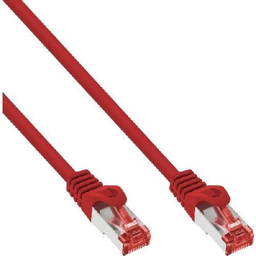InLine® Patchkabel, S/FTP (PiMf), Cat.6, 250MHz, PVC, CCA, rot, 10m 76110R
