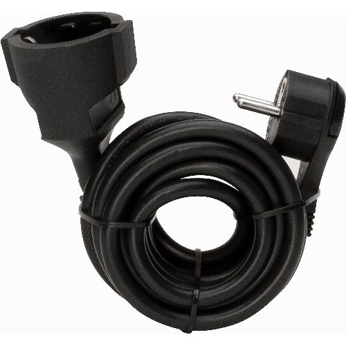 Kopp Verlängerung, Schutzkontakt-Flachstecker und Schutzkontakt-Kupplung, 5m 16235S