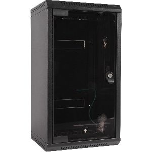 Triton RKA-10-AS5-BAX-X1 10&quot;/19&quot; Wandschrank Hybrid, Glastür, T=460mm, schwarz 01901J