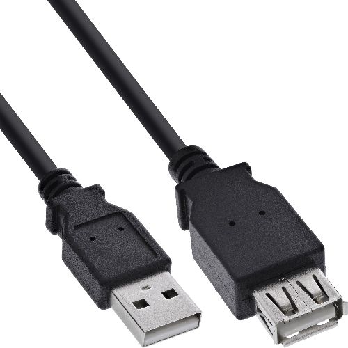 InLine® USB 2.0 Verlängerung, Stecker / Buchse, Typ A, schwarz, 3m 34603B