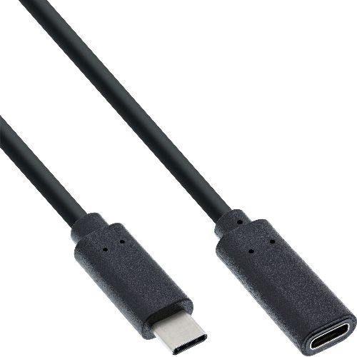 InLine® USB 3.2 Gen.1x2 Kabel, USB-C Verlängerung ST/BU, schwarz, 2m 35772