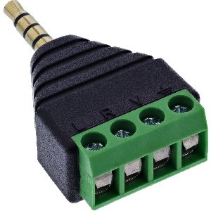 InLine® Adapter 3,5 mm Klinke 4-pol Stereo/Mikro auf Terminalblock, schwarz 92504J