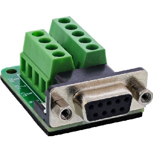 InLine® Terminalblock D-Sub 9 Buchse, 2-reihig, Schraubklemme, Schraubsicherung 92501E