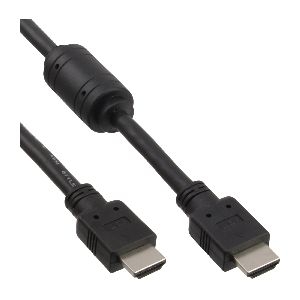 InLine® HDMI Kabel, HDMI-High Speed, ST / ST, schwarz, mit Ferrit, 1,8m 17602
