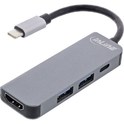 InLine® Multihub USB 3.2 Gen.1, 2x USB-A, HDMI 4K/30Hz, USB-C PD 87W 33271H