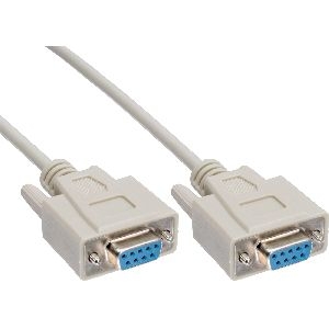 InLine® Serielles Kabel, 9pol Buchse / Buchse, vergossen, 1:1 belegt, 1,8m bulk 12229U