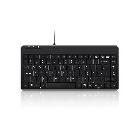 Perixx PERIBOARD-409 P, DE, Mini PS/2-Tastatur, schwarz 57150A