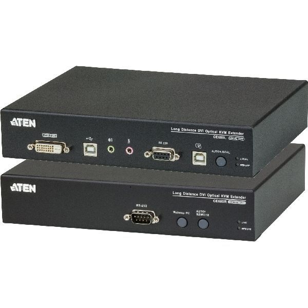 ATEN CE690 Konsolen-Ext., DVI über LWL, USB, RS232, mit Audio, max. 20km via LWL 60661N