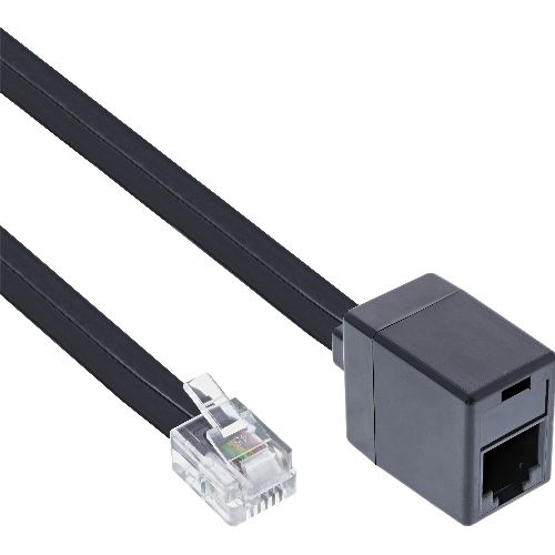 InLine® Modular Verlängerung, RJ12 Stecker / Buchse, schwarz, 5 m 18835