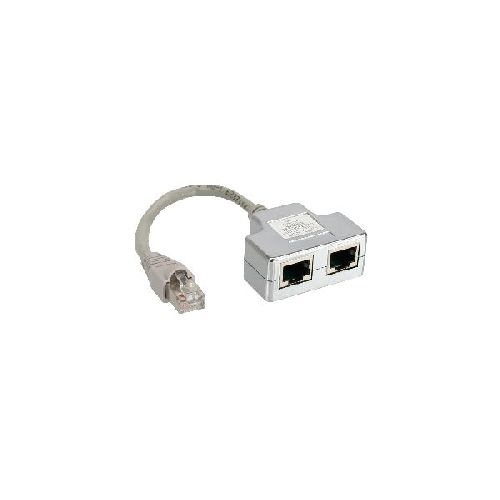 InLine® ISDN Port-Doppler, 1x RJ45 Stecker an 2x RJ45 Buchse, mit Kabel 69932A