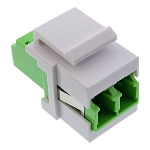 InLine® LWL Keystone Snap-in Kupplung weiß, Duplex LC/LC, single, grün 89988G