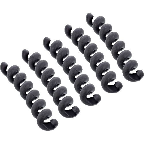 5er Pack InLine® Kabelspirale, Kabelmanager 1-fach, 100x16mm, schwarz 59972D