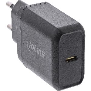 InLine® USB PD Netzteil Ladegerät Single USB-C, Power Delivery, 25W, schwarz 31501S