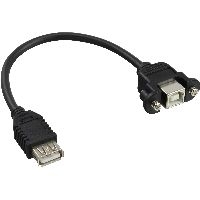 InLine® USB 2.0 Adapterkabel, Buchse A auf Einbaubuchse B, 0,2m 33441F