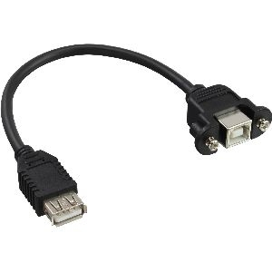 InLine® USB 2.0 Adapterkabel, Buchse A auf Einbaubuchse B, 0,2m 33441F