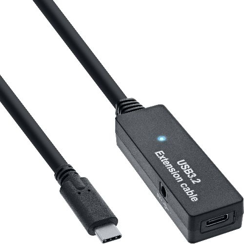 InLine® USB 3.2 Gen.1 Aktiv-Verlängerung, USB-C Stecker an USB-C Buchse, 5m 35650C