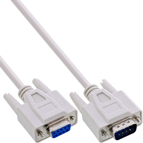 InLine® Serielle Verlängerung, 9pol Stecker/Buchse, vergossen, 1:1 belegt, 5m 12235