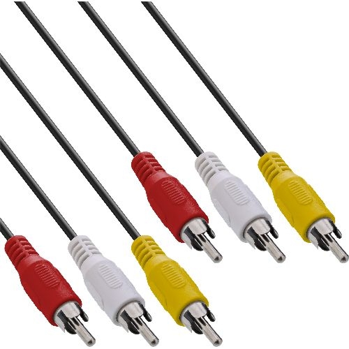 InLine® Cinch Kabel, Audio/Video 3x Cinch, Stecker / Stecker, 2m 89996