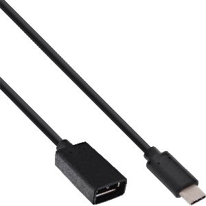 InLine® USB 3.2 Gen.1x2 Adapterkabel, USB-C Stecker an A Buchse, 0,15m 35800