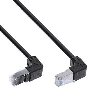 InLine® Patchkabel oben/unten gewinkelt, S/FTP(PiMf), Cat.6, PVC Kupfer 0,15m X-76603