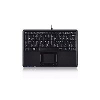 Perixx PERIBOARD-510 H PLUS ES, Mini USB-Tastatur, Touchpad, Hub, schwarz 57173E