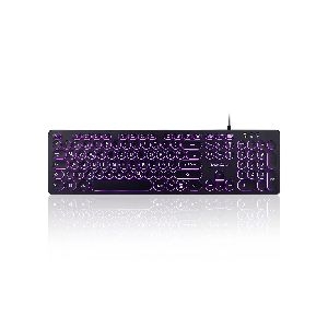 Perixx PERIBOARD-317R, DE, dreifarbig, runde Tasten, kabelgebunden, schwarz 57155U