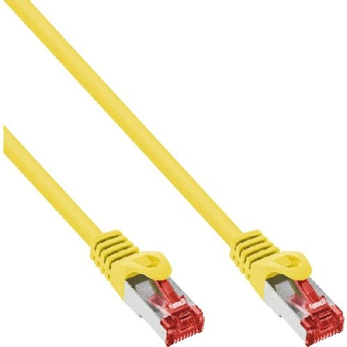 70er Bulk-Pack InLine® Patchkabel, S/FTP (PiMf), Cat.6, PVC, CU, gelb, 1m B-76411Y