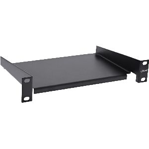 InLine® 10&quot; Fachboden, 160mm, 10kg, 1HE, RAL 9005 schwarz 19109E