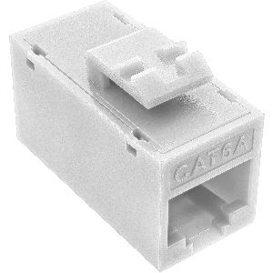InLine® Keystone RJ45 Buchse/Buchse, ungeschirmt, Cat.6A, 8er Pack, weiß 76217W