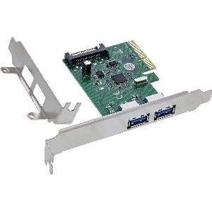 InLine® Schnittstellenkarte, 2x USB-A 3.2 Gen. 2 (10 Gb/s), PCIe x4, SATA 76666N