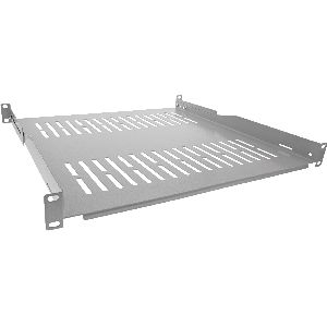 InLine® 19&quot; Fachboden, 450mm, 50kg, 1HE, RAL 7035 grau 19114F