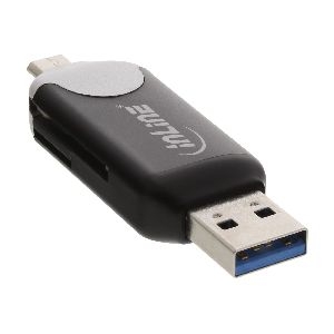 InLine® USB3.0 Dual Cardreader, USB A und Micro-USB 2.0 für SDXC und microSDXC 66779C