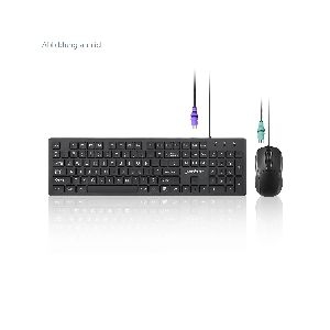 Perixx PERIDUO-117 P DE Tastatur-Maus-Set, PS/2, kabelgebunden, schwarz 57215S