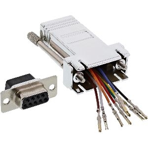 InLine® Adapter, 9pol Sub D Buchse an RJ45 Buchse, metallisiert 68889L